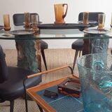 Set of 5 black industrial chairs - 1960s