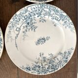 Badonviller ironstone plates "Roses"