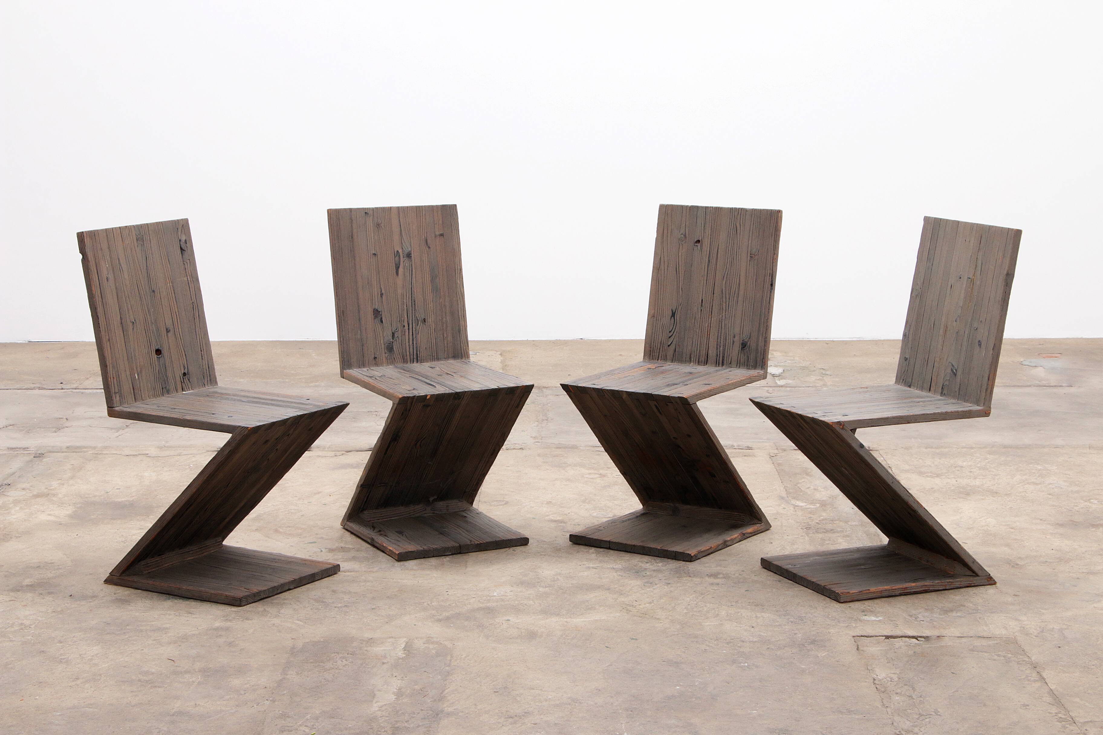 Rietveld Zigzag Chair - Classic Design Furniture in American Pine 1950