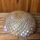 Old ceiling light gold molded glass wall lamp vintage metal support