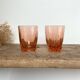 6 vintage “art deco” Rosaline glasses