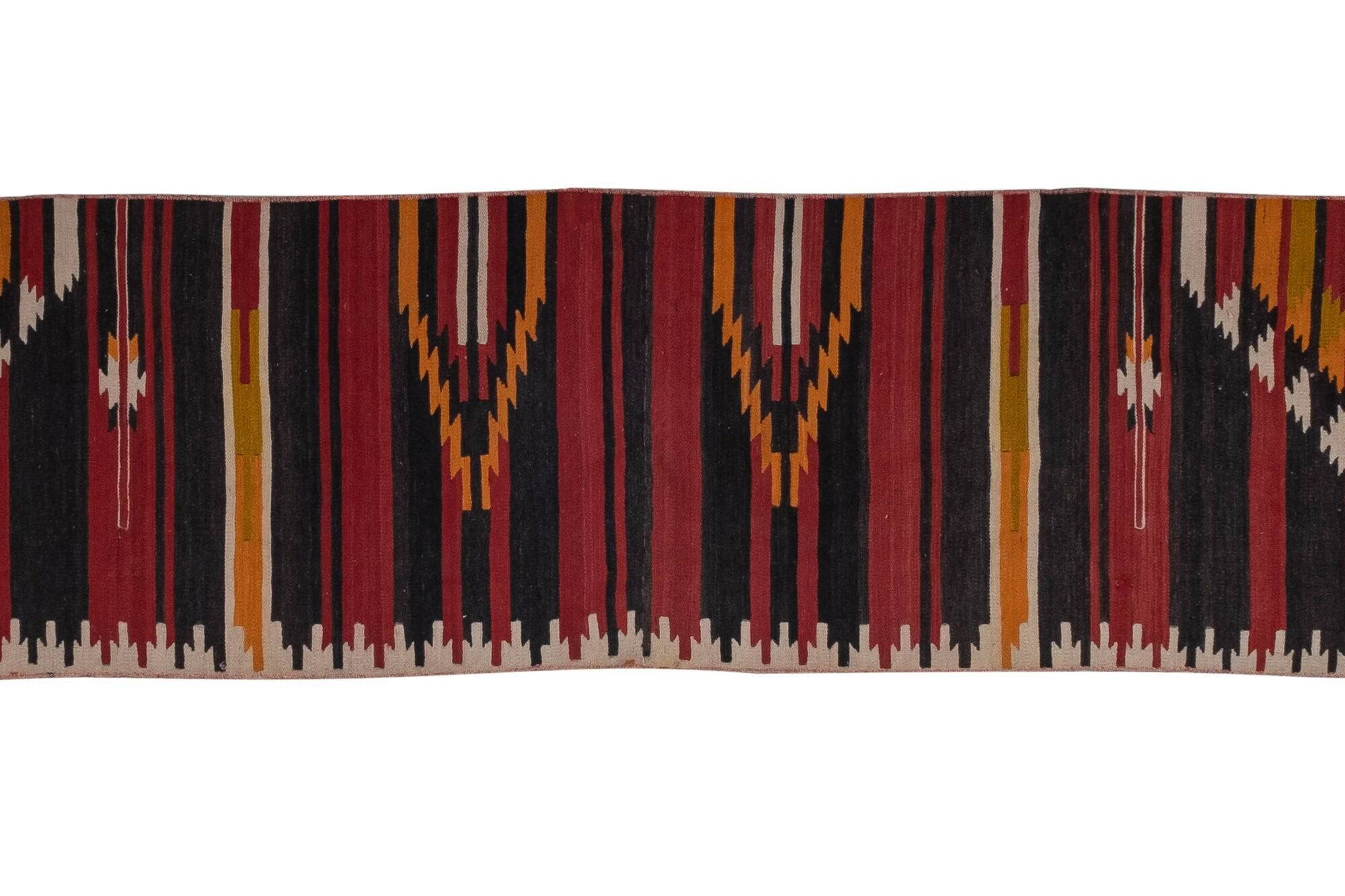 Vintage Turkish hallway rug 60x447 cm