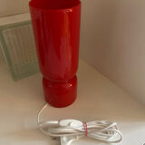 Lamp cylinder tube in vintage red glass