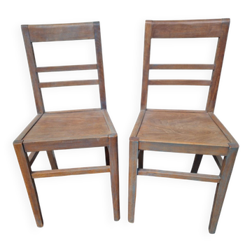 Paire de chaises bistrot vintage relookées