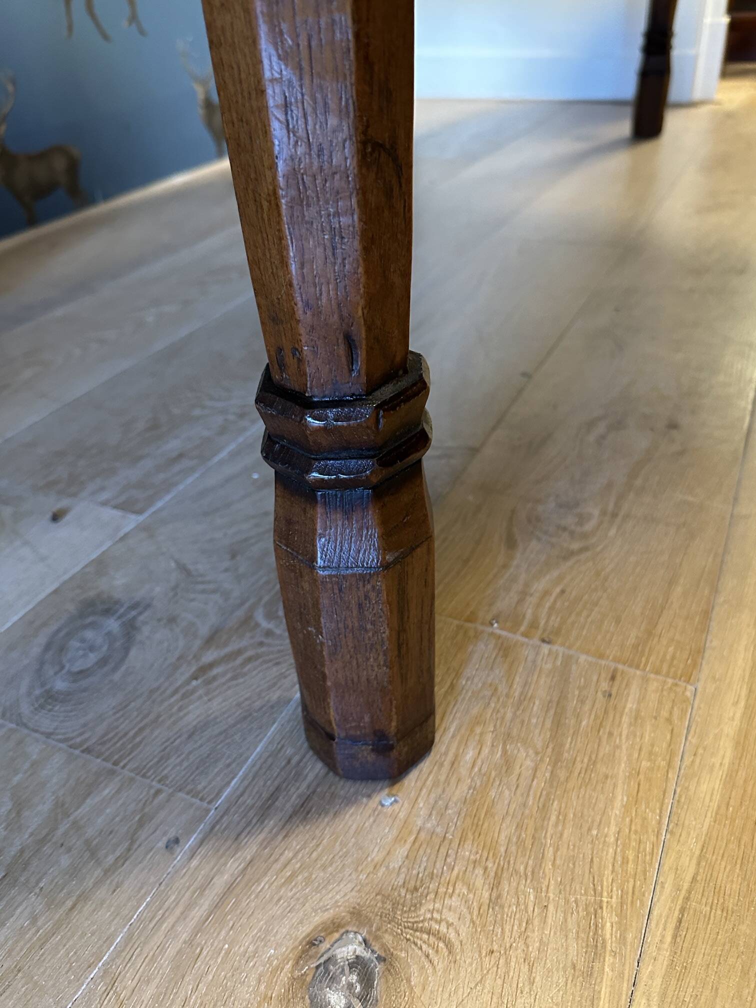 Table de ferme coloniale antique