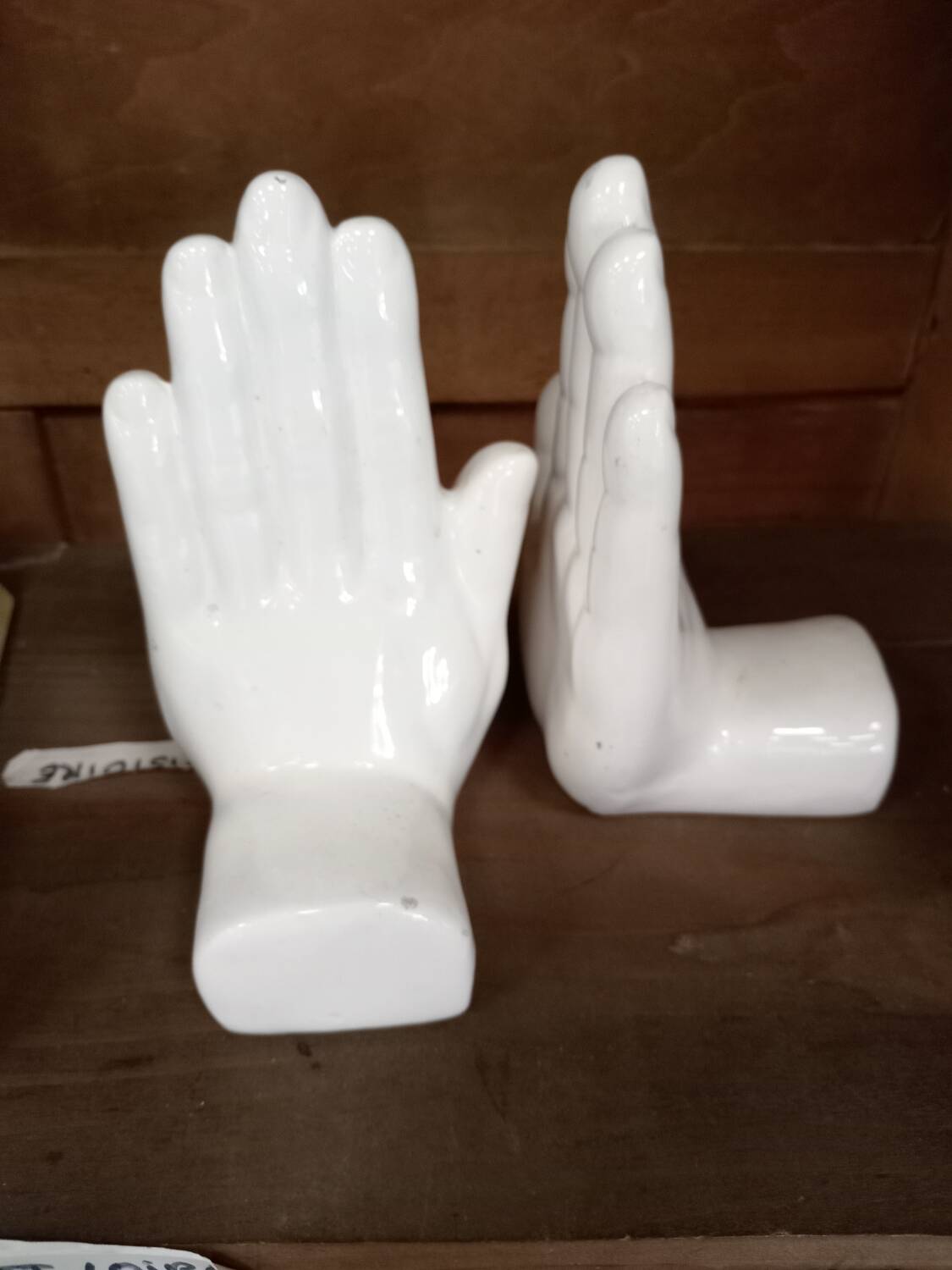 Ceramic Hands Bookends