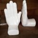 Ceramic Hands Bookends