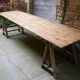 grande table de guinguette en bois sapin