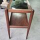 Table d'appoint ou desserte a miroir art deco en marqueterie