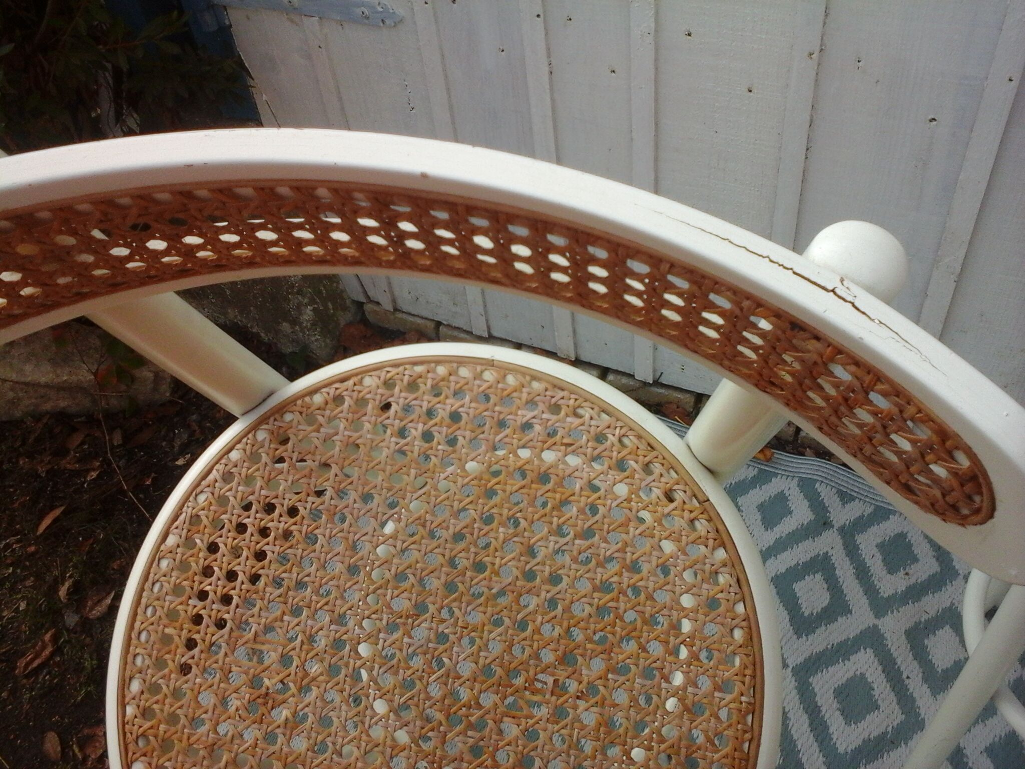 3 high bar cane chairs