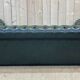 Chesterfield 3-seater sofa in green leather from the 80s