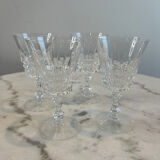 Set of 4 crystal stem glasses