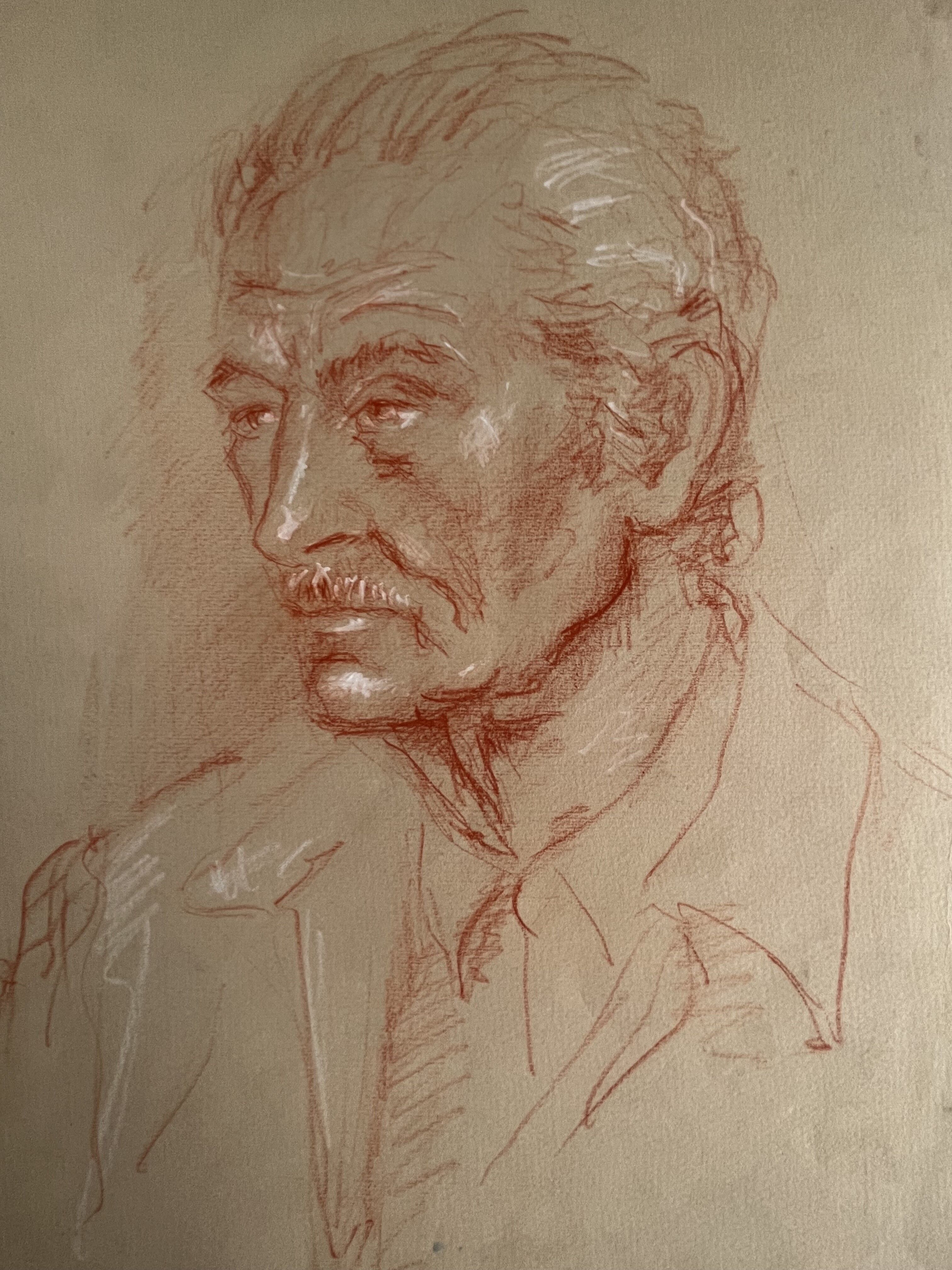 Portrait with sanguine