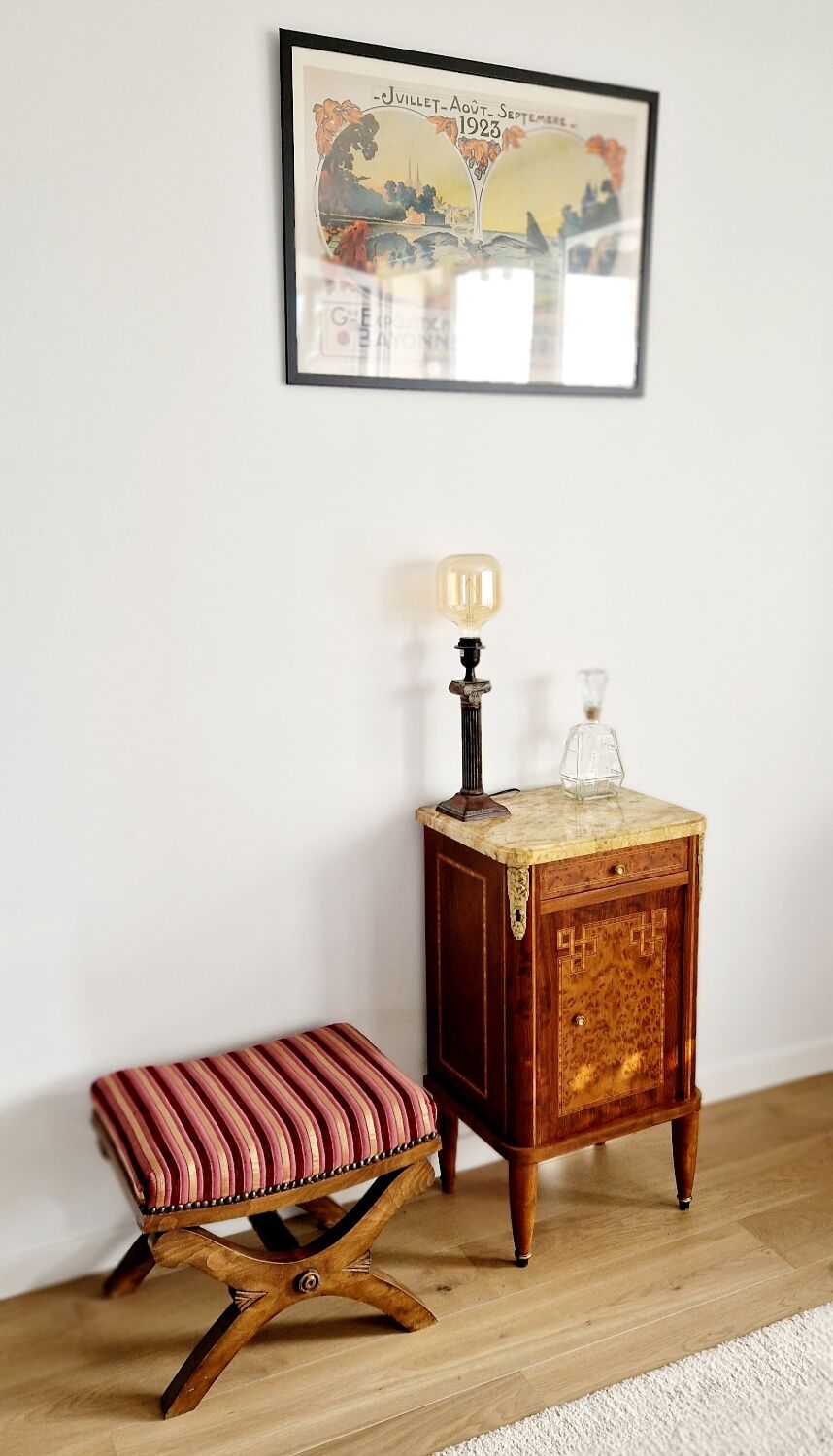 Low furniture marquetry style louis XVI