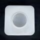 Large square ceiling or wall light in opaline white milk glass