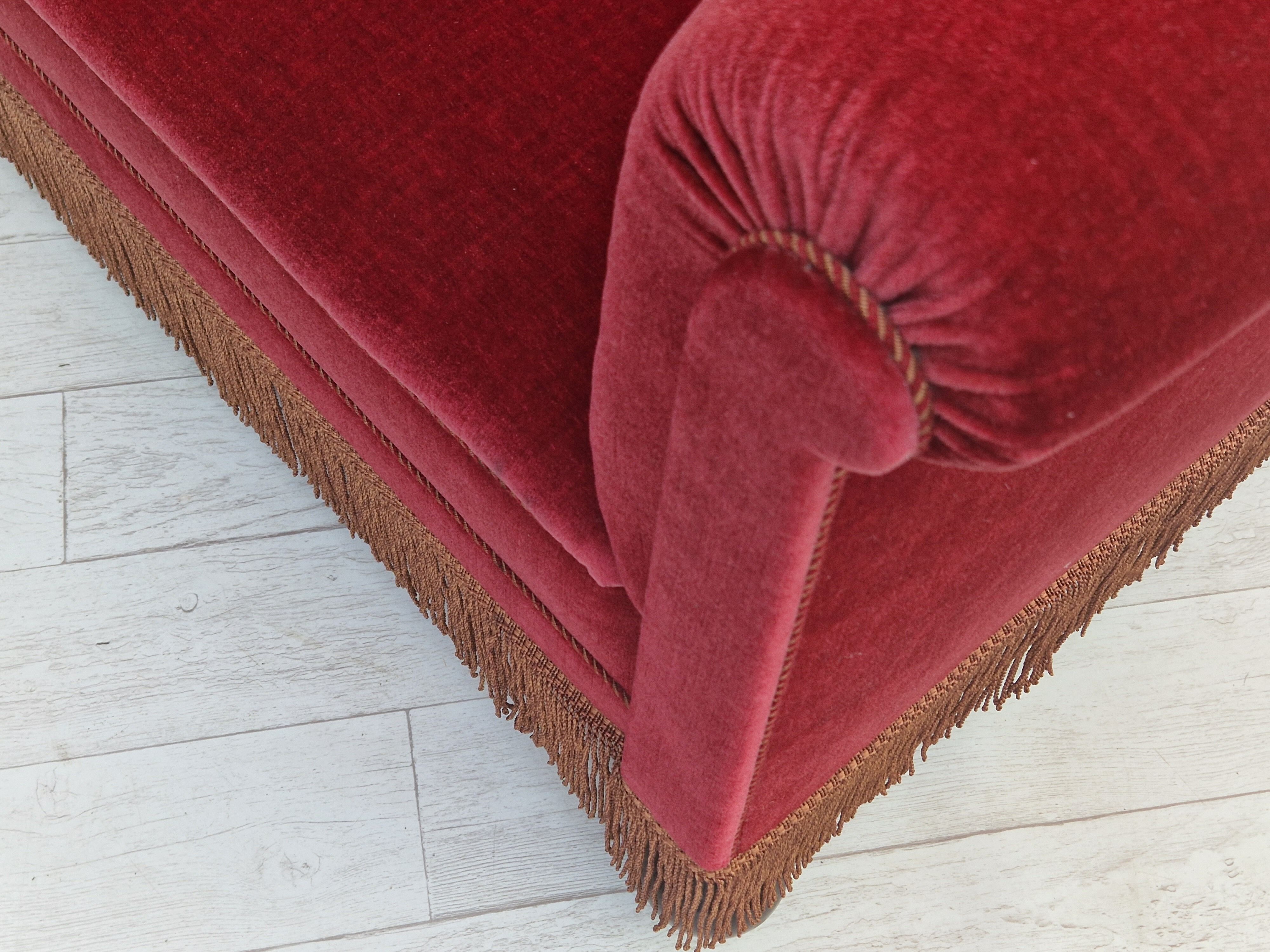 1960s, Danish vintage 2 seater sofa, velours