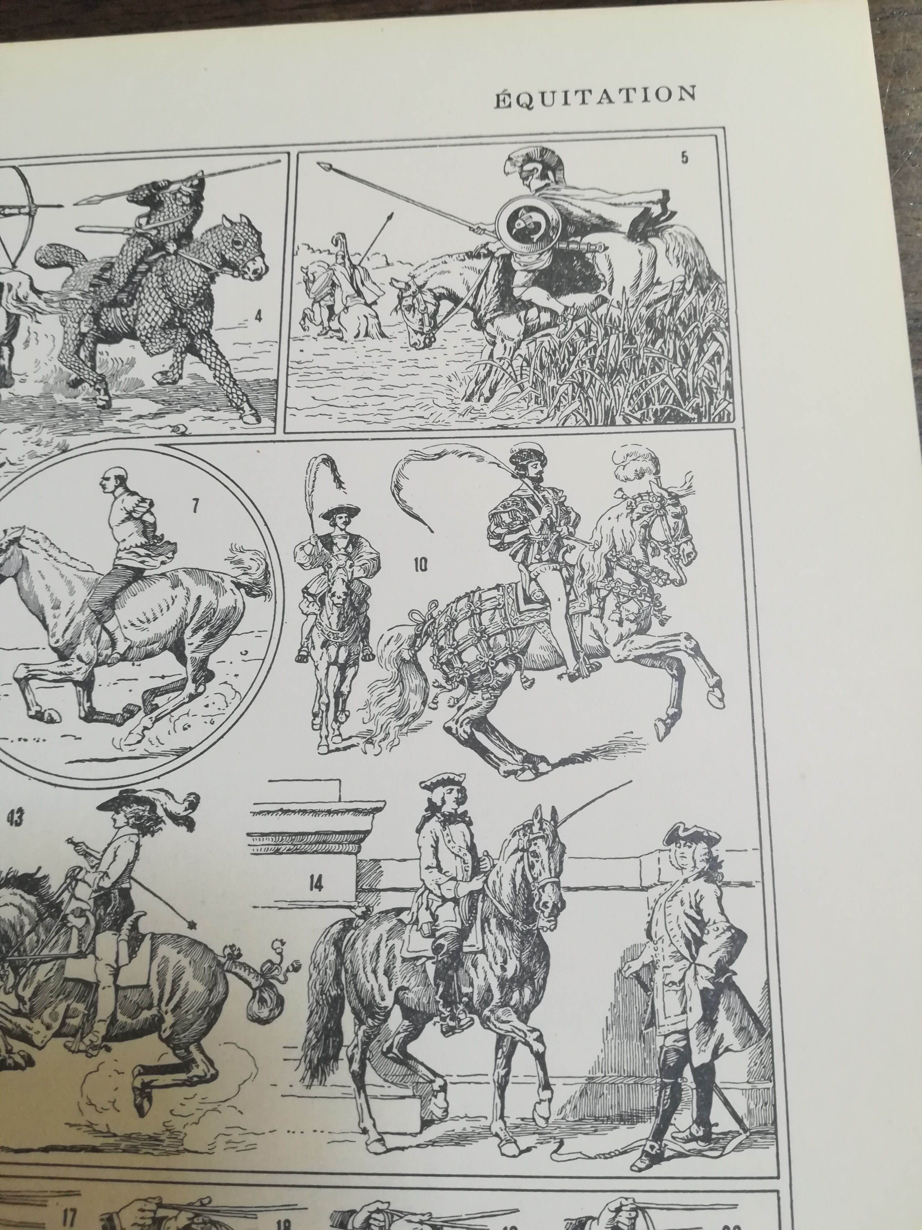 Lithograph on riding from 1928