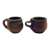 Set of two stoneware cups