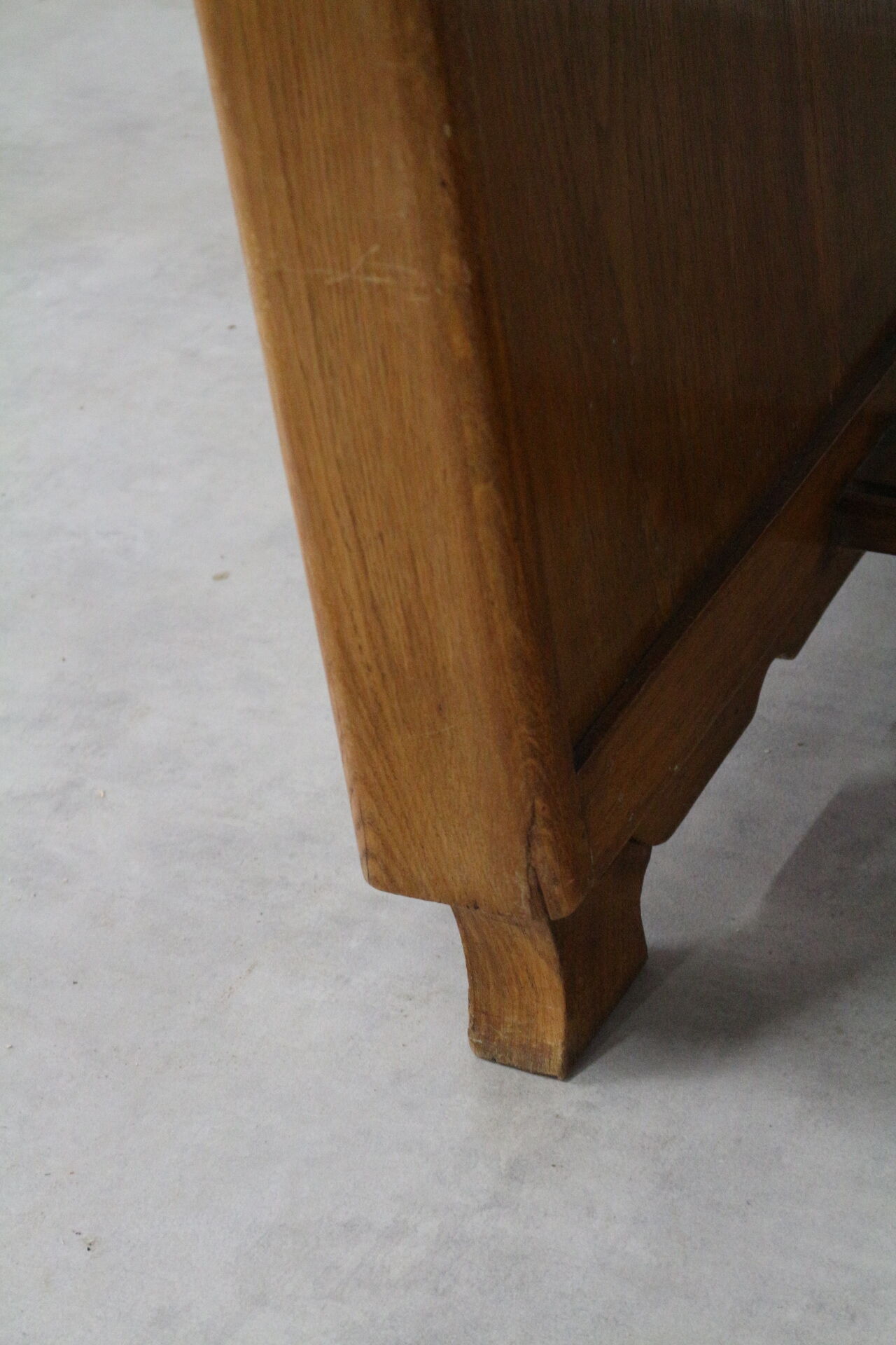 1950 oak table on black