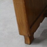 1950 oak table on black