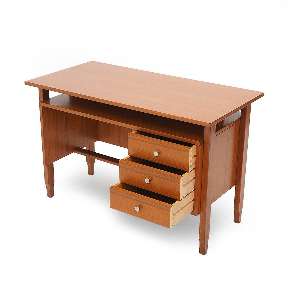 Teak desk with drawers, 1960s