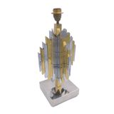 Lamp foot sculpture cactus brass and chrome lem atelier la boetie 1974