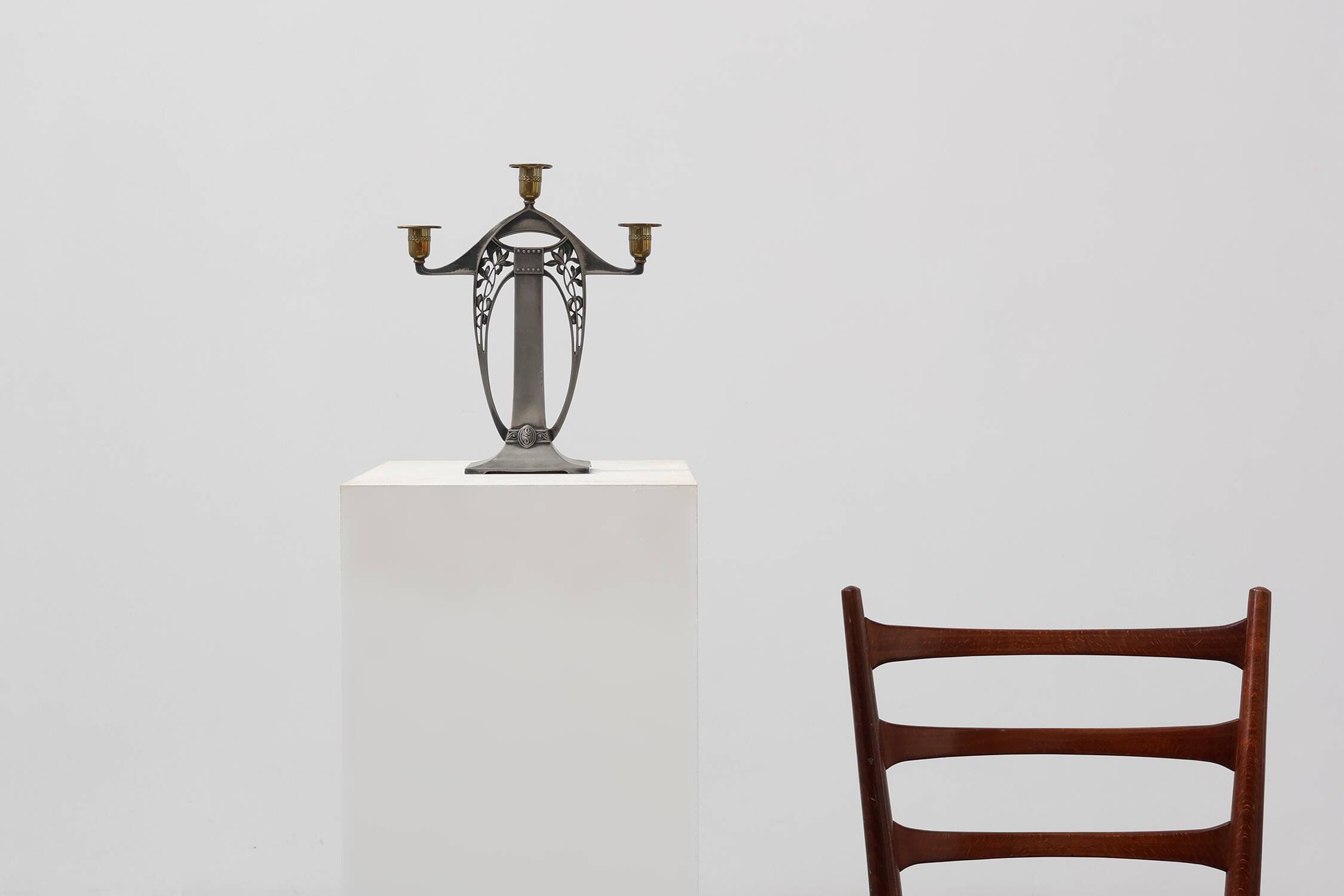 Art Nouveau Three‑Arm Candelabrum by WMF, Early 20th Century