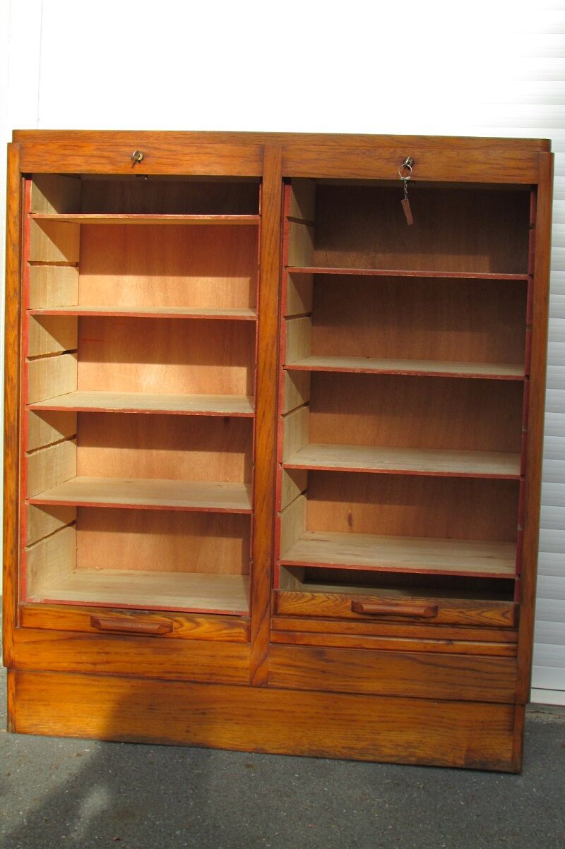 Double curtain binder, 1950-1960 in oak