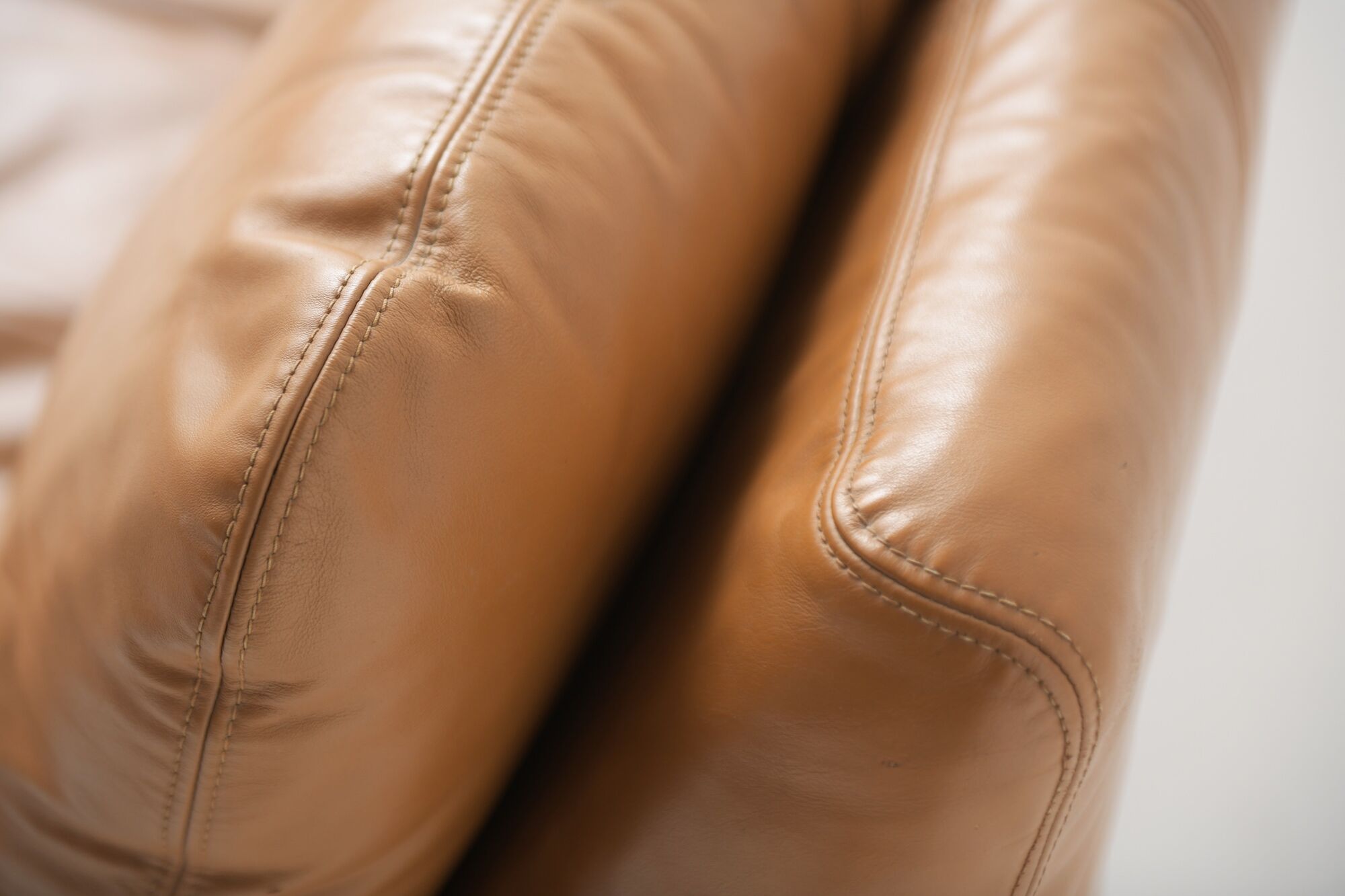 Bengodi vintage cognac leather sofas design Cini Boeri for arflex italy