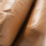 Bengodi vintage cognac leather sofas design Cini Boeri for arflex italy