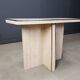Vintage travertine and brass console table, 1970s