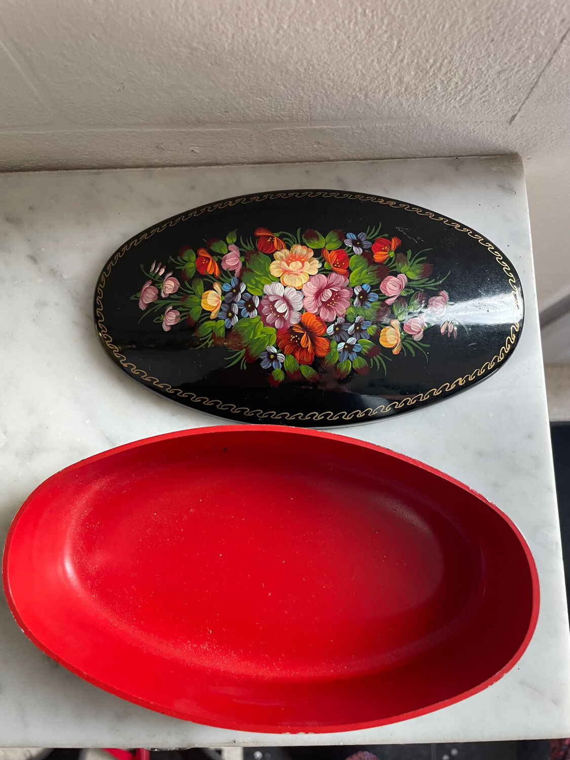 Russian metal decorative box