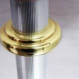 Chrome metal "mushroom" lamp