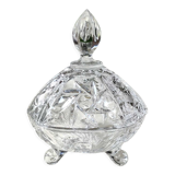Vintage hexagonal Bohemian crystal bonbonnière/sweetener