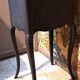 1930 bedside table, repainted wood in black with a golden rose motif.