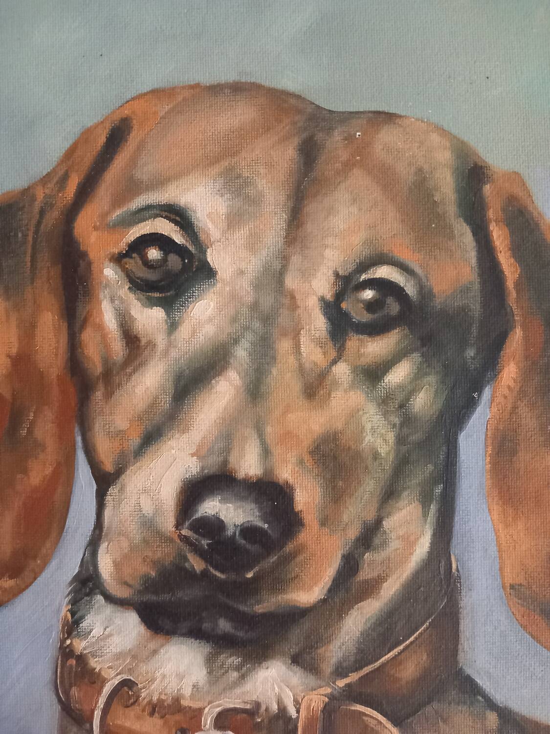 Old painting dog portrait