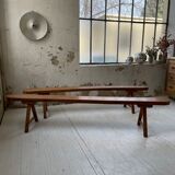 Pair of bench early 1900 oak