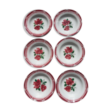 Series of 6 hollow plates in earthenware Digoin Sarreguemines model Cibon
