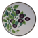 Czechoslovak Art Deco Porcelain Tray with Plum Motif and Metal Rim, 1930s