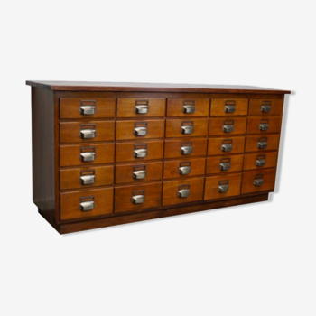 German apothecary's cabinet in oak mid-twentieth century