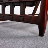 Canapé en palissandre et cuir de veau des années 60, rodeio par jean gillon, 1968