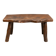 Rustic coffee table in solid wood – brutalist spirit