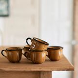 Set of 5 camel coffee cups "Arum"