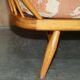 Vintage Ercol Windsor Studio 355 canapé / daybed, light wood, Mid-Century Modern design.