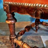 Wooden & leather stool early twentieth century