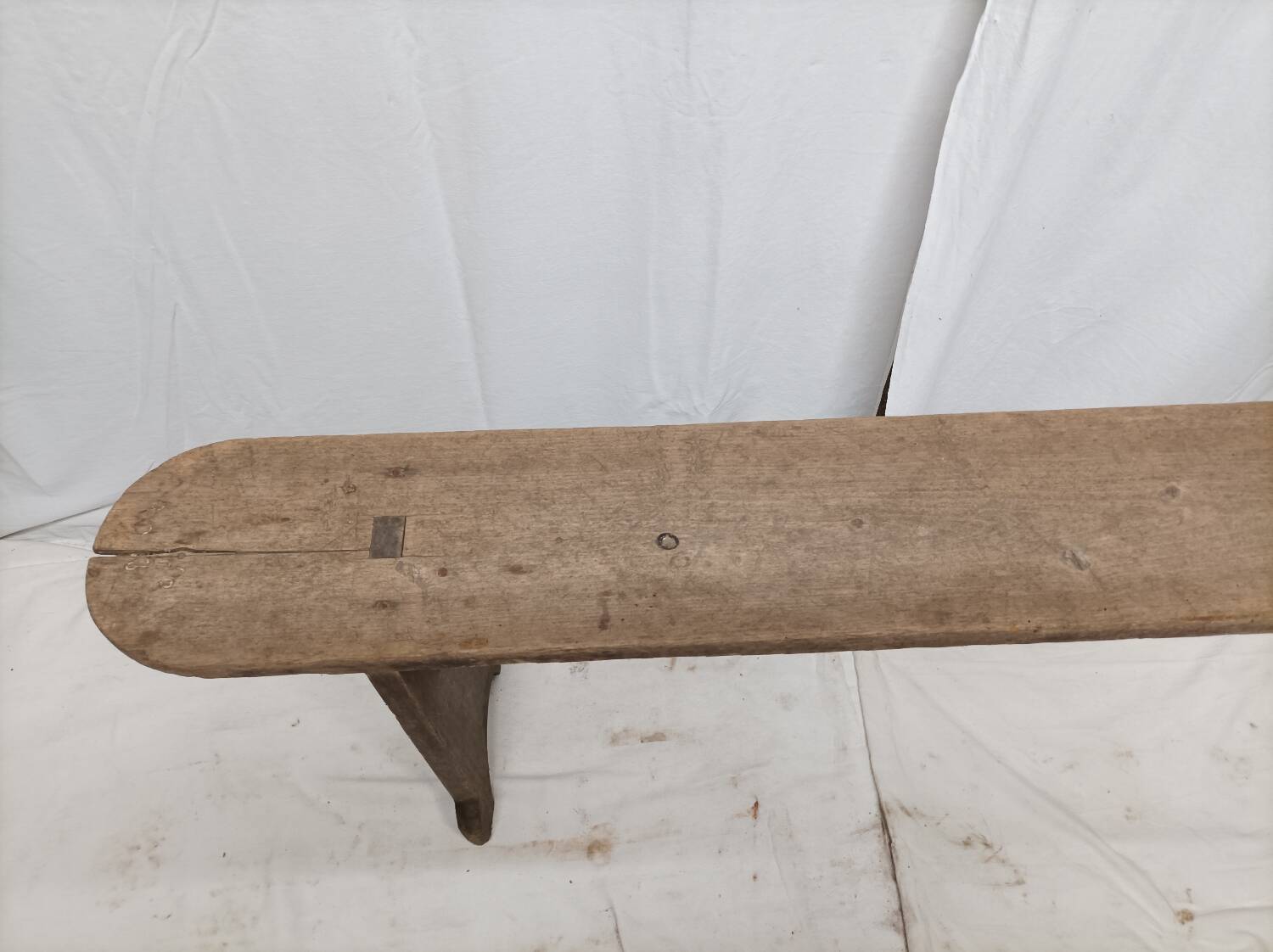 Old wooden farm bench
