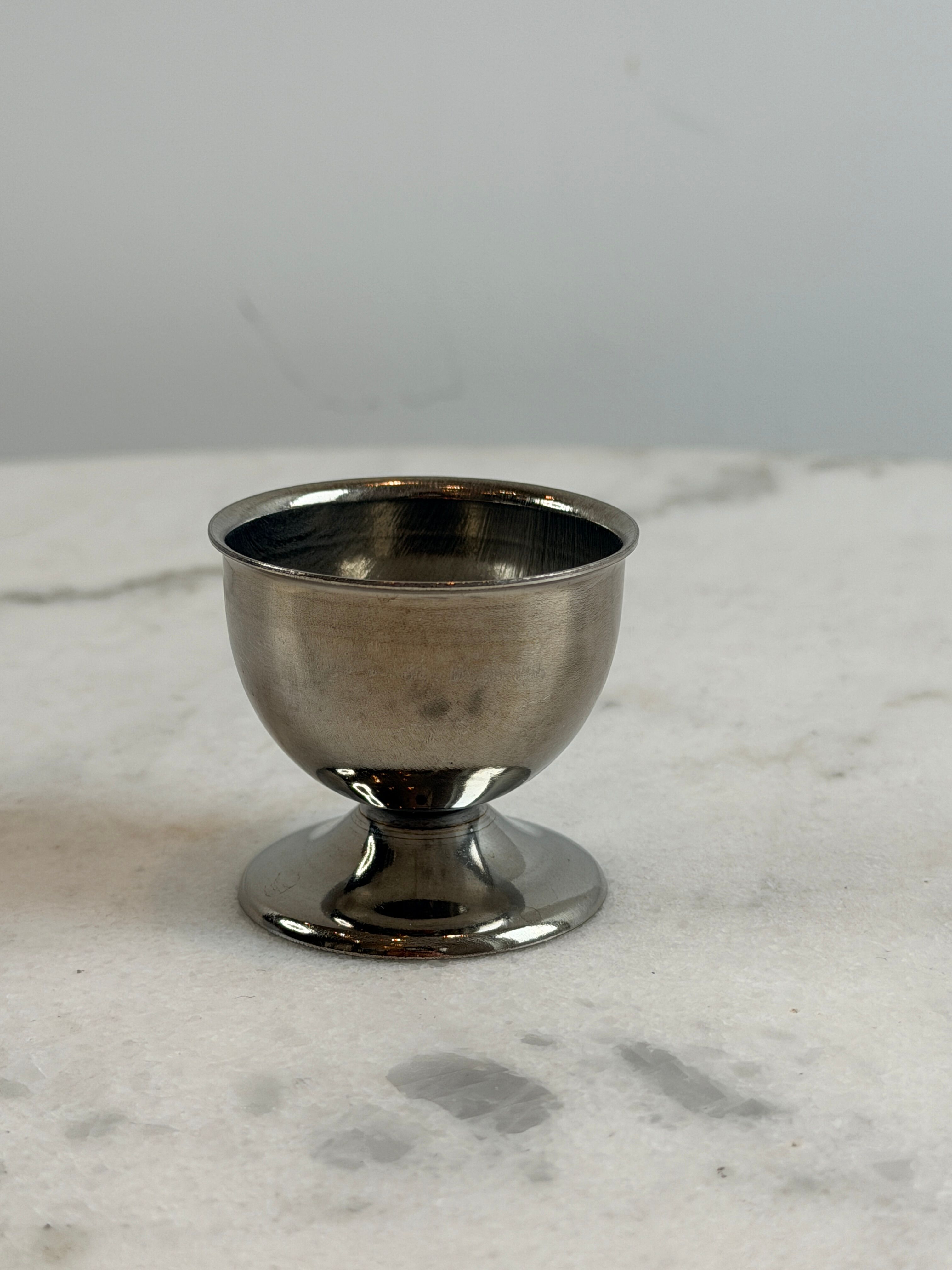 Lot de 3 coquetiers en inox