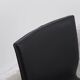 Unique black leather & steel modernist lounge chair, 1960s