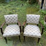 Paire de fauteuils bridge