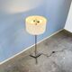 Floor lamp by WILA, chrome and black lacquered metal with a fabric shade, 1960s/1970s